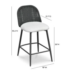 Alexa Performance Fabric Outdoor Stool 36 Alexa Performance Fabric Outdoor Stool -TOV Furniture Store TOV O69285 D