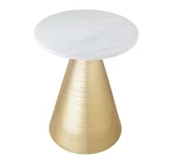 Tempo Marble Side Table -TOV Furniture Store TOV OC18129 1 1