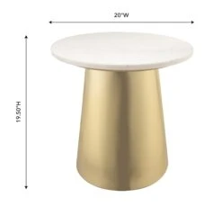 Bleeker Marble Side Table -TOV Furniture Store TOV OC18135.media .05 44428279 7d6d 40be ad4b 037be1a858f3