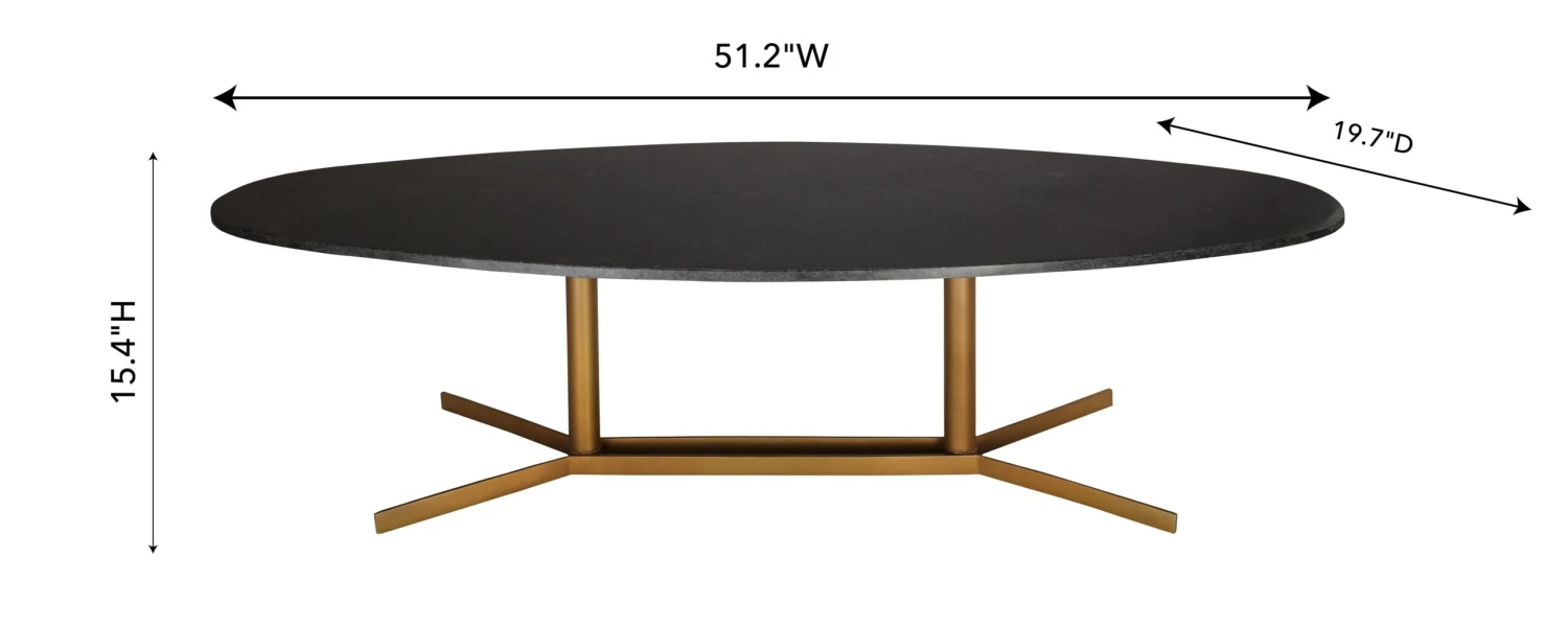 Gemma Black Marble Coffee Table 5 Gemma Black Marble Coffee Table - Image 5