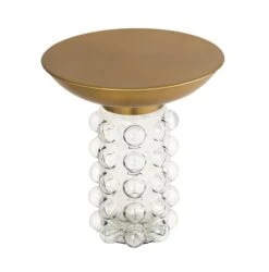 Bubble Glass And Brass Side Table -TOV Furniture Store TOV OC18229.media .04