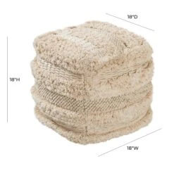 Yorba Cotton Pouf -TOV Furniture Store TOV OC18252.media .05 6fbf222e 11c7 4657 ae89 23aad4b07775