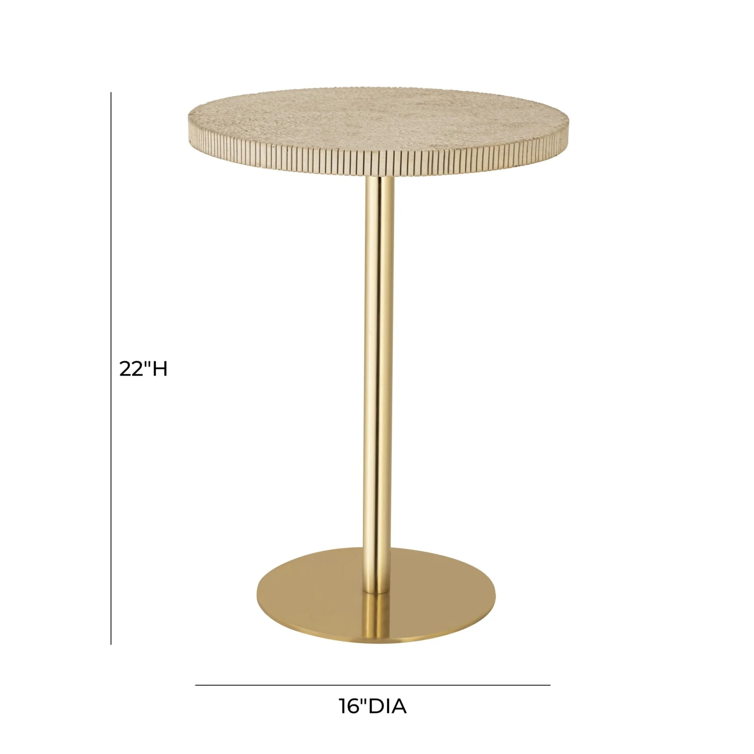 Fiona Gold Stone Side Table 6 Fiona Gold Stone Side Table - Image 6