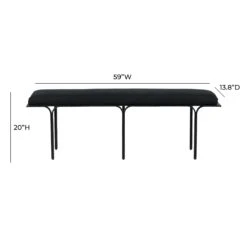 Bryn Black Bench -TOV Furniture Store TOV OC18495.media .06