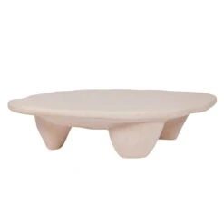 Athen Nude Faux Stone Coffee Table