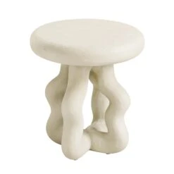 Maddie Cream Textured Side Table 8 Maddie Cream Textured Side Table -TOV Furniture Store TOV OC18623.media .03