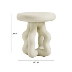 Maddie Cream Textured Side Table 11 Maddie Cream Textured Side Table -TOV Furniture Store TOV OC18623.media .06
