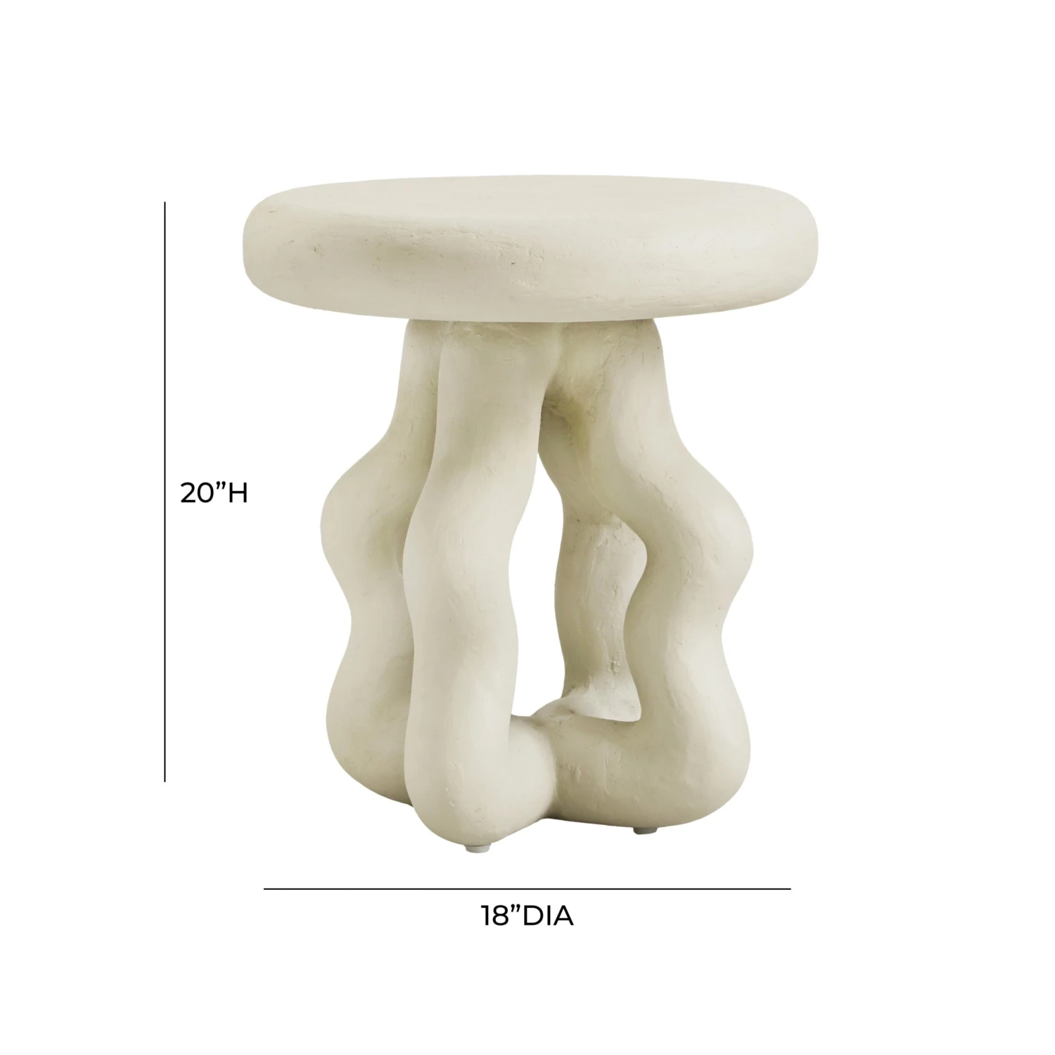 Maddie Cream Textured Side Table 6 Maddie Cream Textured Side Table - Image 6