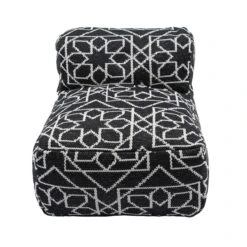 Chiara Indoor / Outdoor Black Accent Pouf 7 Chiara Indoor / Outdoor Black Accent Pouf -TOV Furniture Store TOV OC18687.media .02
