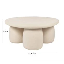 Rahul Off-White Round Coffee Table 10 Rahul Off-White Round Coffee Table -TOV Furniture Store TOV OC18720.media .05