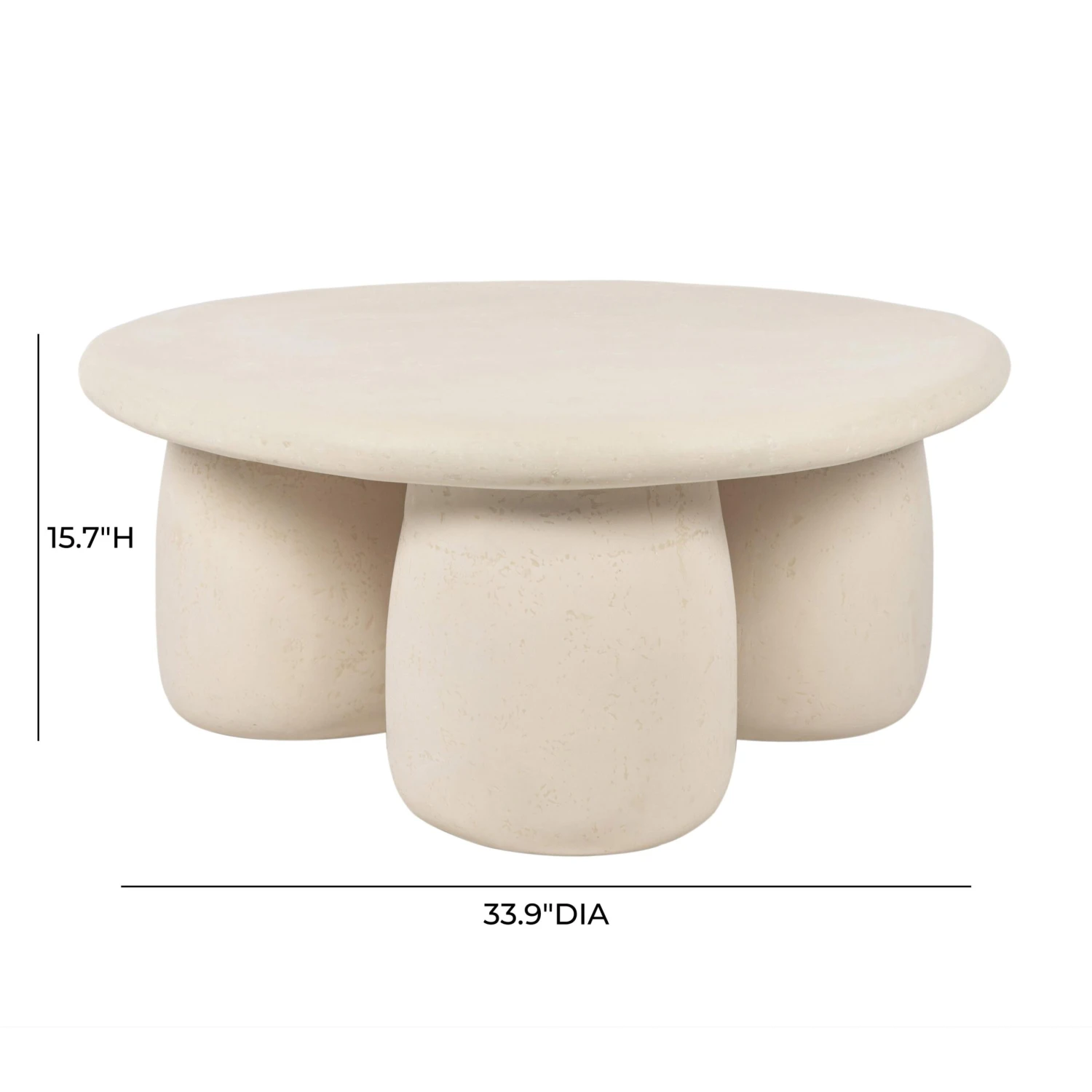 Rahul Off-White Round Coffee Table 5 Rahul Off-White Round Coffee Table - Image 5