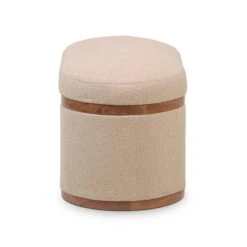 Olivier Boucle Oval Storage Ottoman -TOV Furniture Store TOV OC18723.media .06