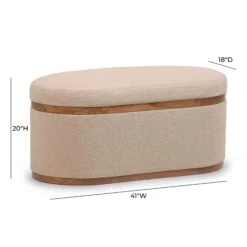 Olivier Boucle Oval Storage Ottoman -TOV Furniture Store TOV OC18723.media .09