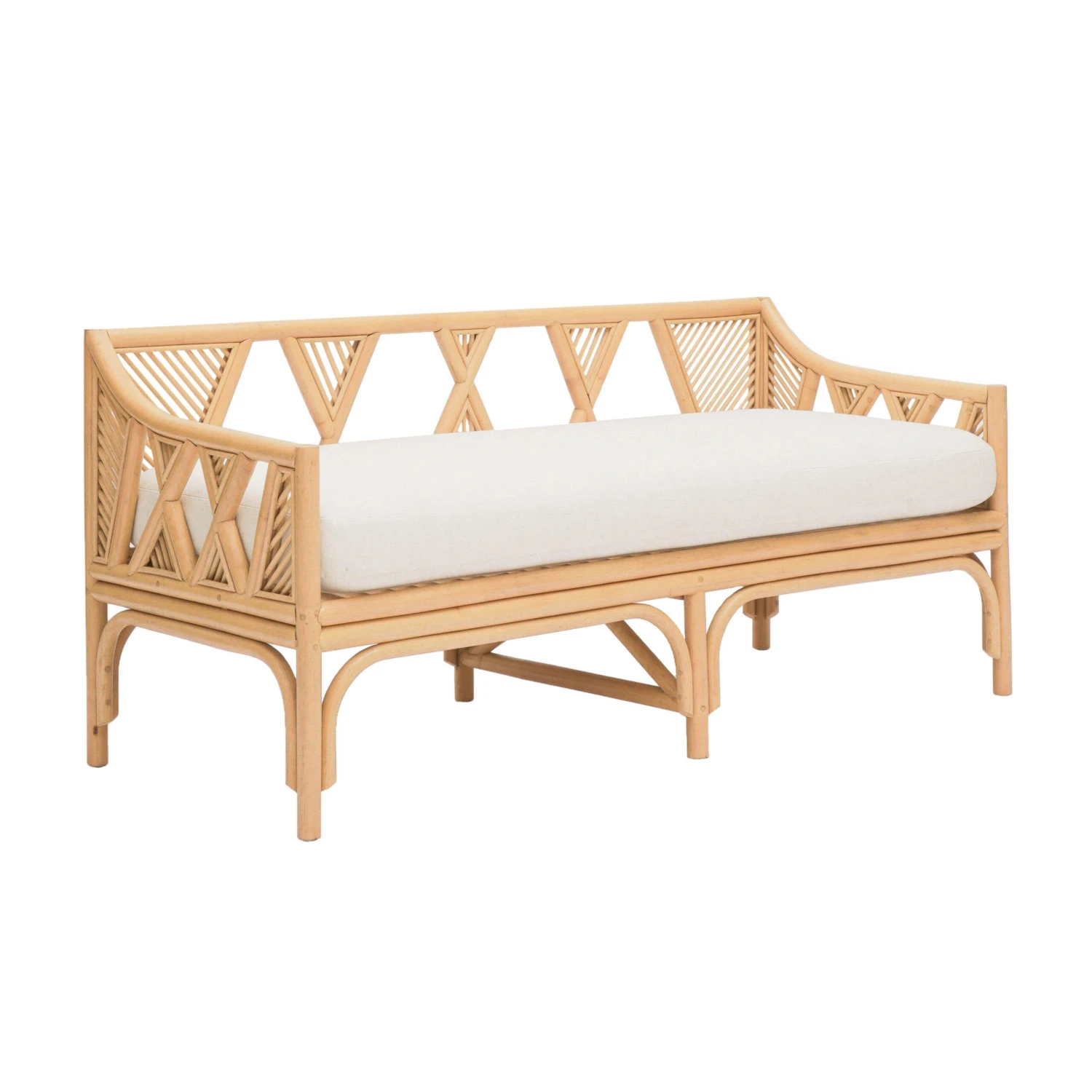 Jayla Natural Rattan Bench 1 Jayla Natural Rattan Bench