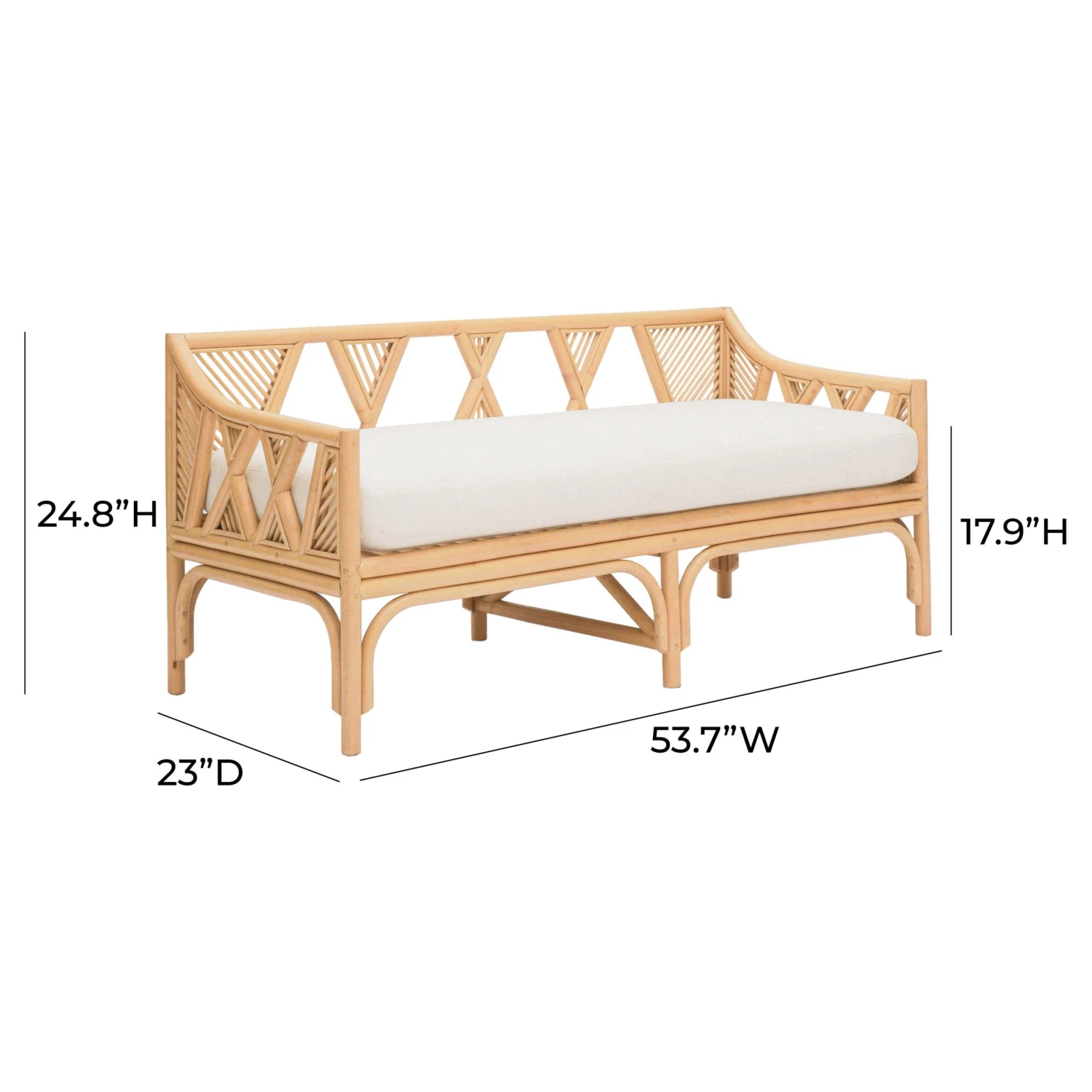 Jayla Natural Rattan Bench 6 Jayla Natural Rattan Bench - Image 6