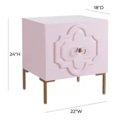 Anna Pink Lacquer Side Table -TOV Furniture Store TOV OC4106 D