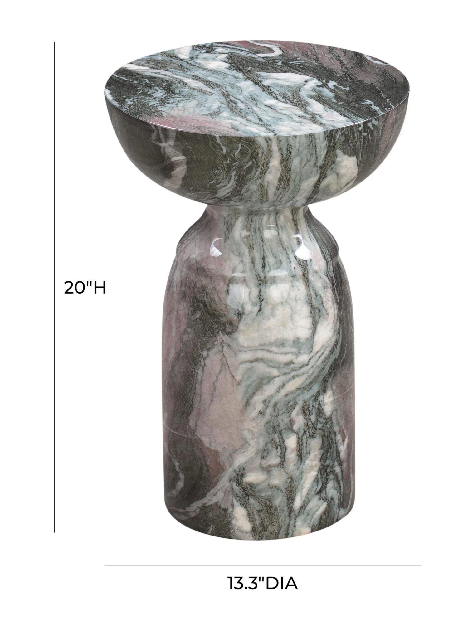 Rue Marble Indoor / Outdoor Round Side Table 18 Rue Marble Indoor / Outdoor Round Side Table - Image 18