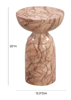 Rue Marble Indoor / Outdoor Round Side Table 23 Rue Marble Indoor / Outdoor Round Side Table -TOV Furniture Store TOV OC44042.media .06 2f35c706 62ee 4719 89e5 384333518b58
