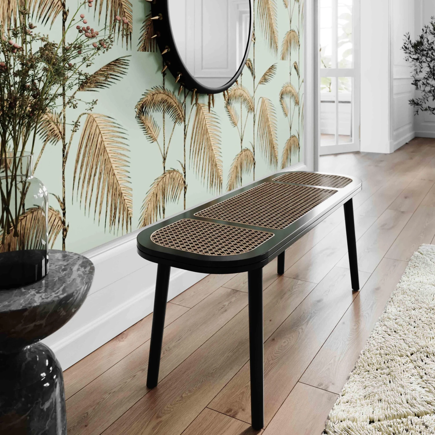 Emilia Cane Bench 2 Emilia Cane Bench - Image 2