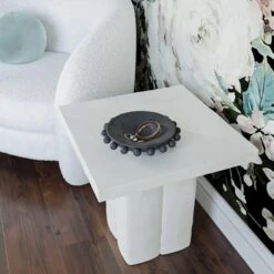 Kayla Concrete Indoor / Outdoor Side Table -TOV Furniture Store TOV OC44165.media .02
