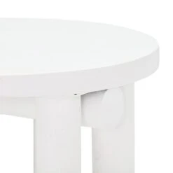 Tildy White Concrete Indoor / Outdoor Round Coffee Table -TOV Furniture Store TOV OC44175.media .06