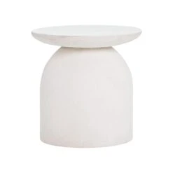Aloe White Indoor / Outdoor Concrete Side Table
