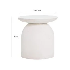 Aloe White Indoor / Outdoor Concrete Side Table 13 Aloe White Indoor / Outdoor Concrete Side Table -TOV Furniture Store TOV OC44184.media .07 54ca1f5e abf1 46a6 8d3d d55230cf1ae9