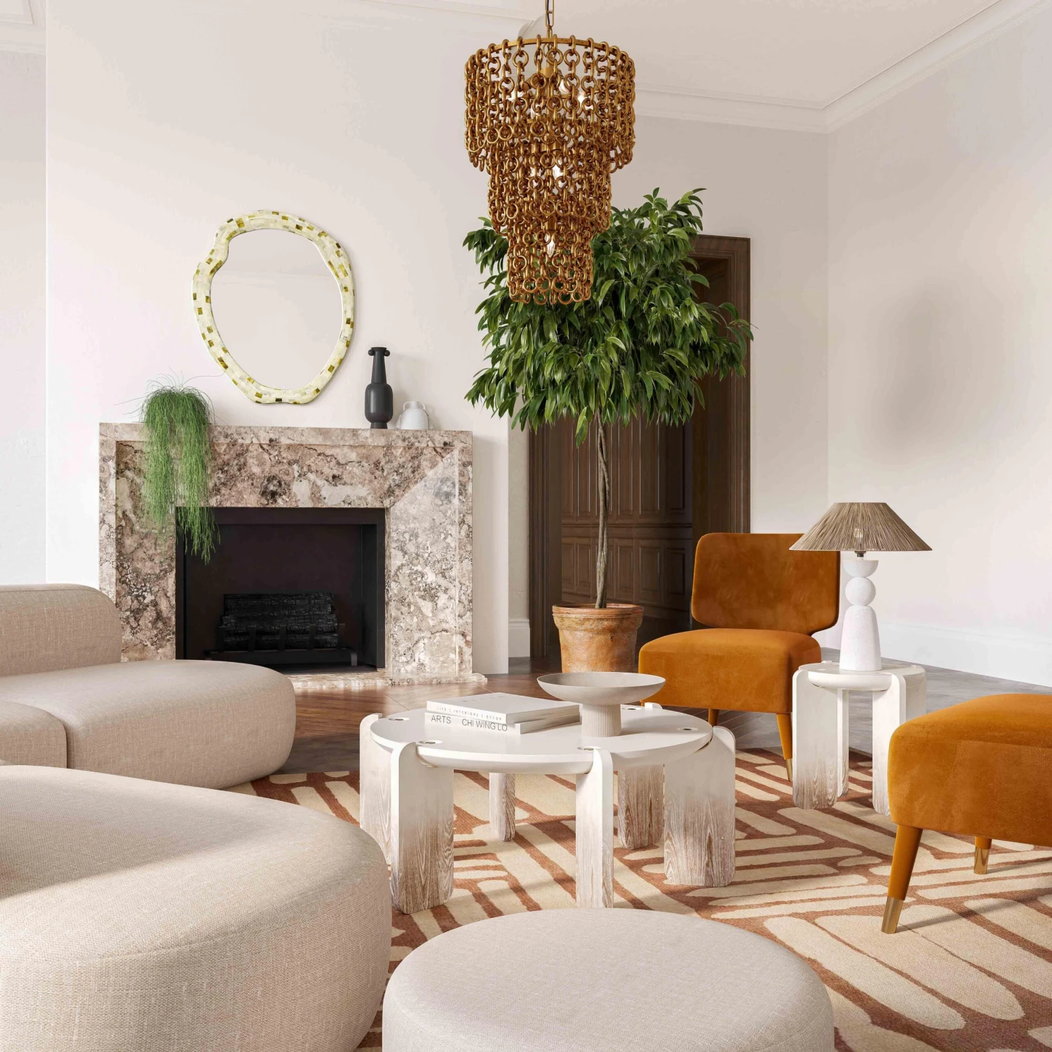 Gloria Cream Oak Coffee Table 2 Gloria Cream Oak Coffee Table - Image 2