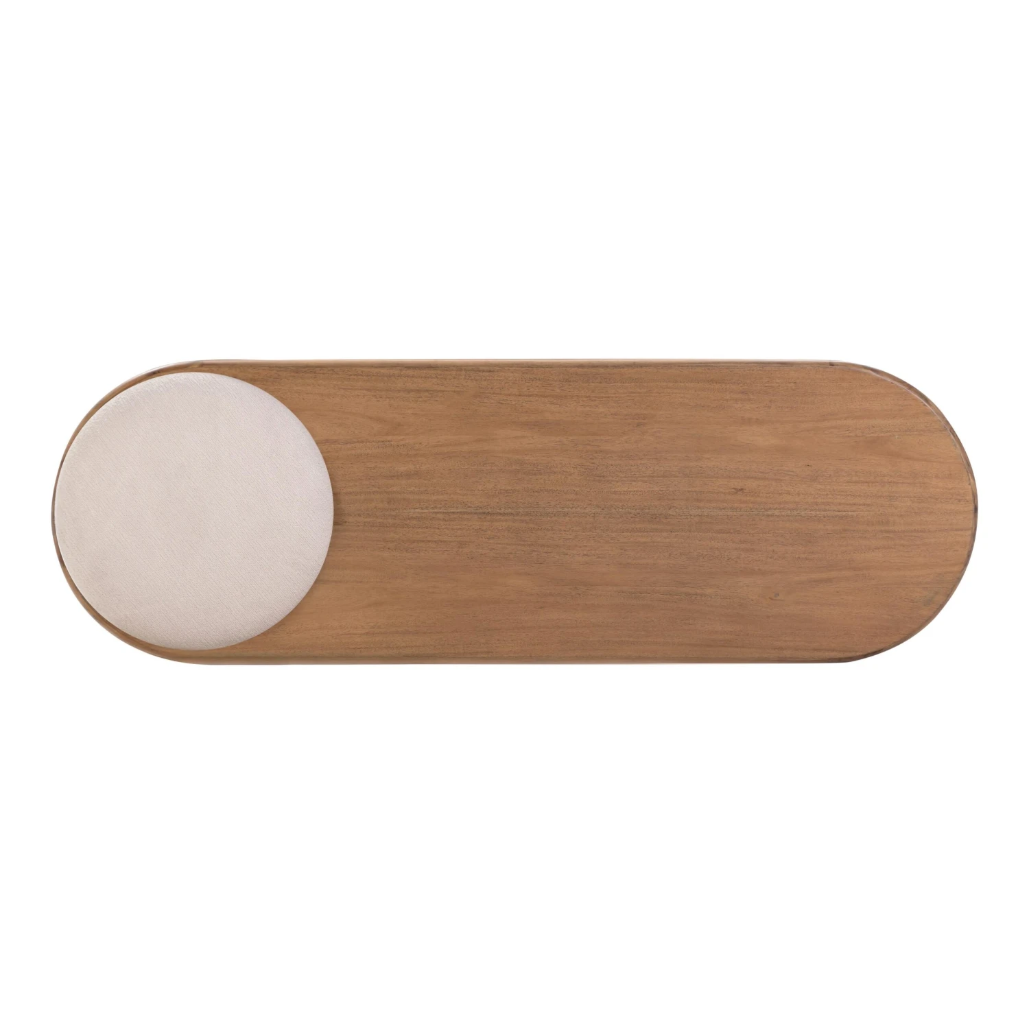 Samantha Cognac Acacia Bench With Boucle Seat 7 Samantha Cognac Acacia Bench With Boucle Seat - Image 7