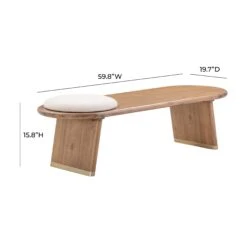 Samantha Cognac Acacia Bench With Boucle Seat 17 Samantha Cognac Acacia Bench With Boucle Seat -TOV Furniture Store TOV OC54238.media .09