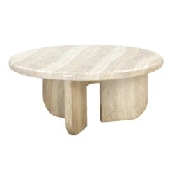 Patrizia Faux Travertine Concrete Indoor / Outdoor Round Coffee Table -TOV Furniture Store TOV OC54246.media .04 0698a081 a0bc 4435 8dab b37a34d53d44