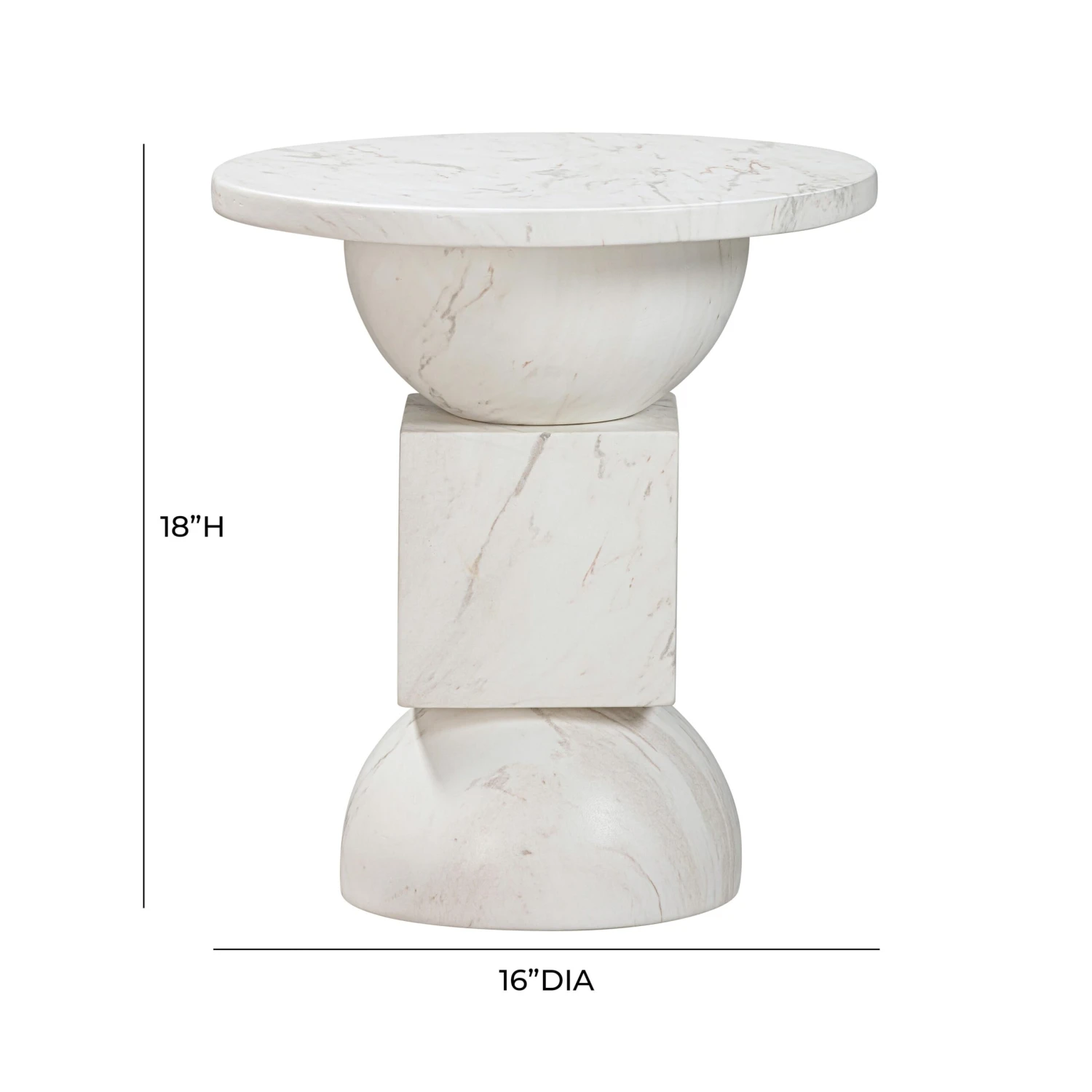 Chip Marble Print Indoor / Outdoor Side Table 6 Chip Marble Print Indoor / Outdoor Side Table - Image 6