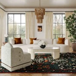 Bella Cream Oval Coffee Table -TOV Furniture Store TOV OC54323 be74c456 ca2d 43a3 a101 cf97b02aa687