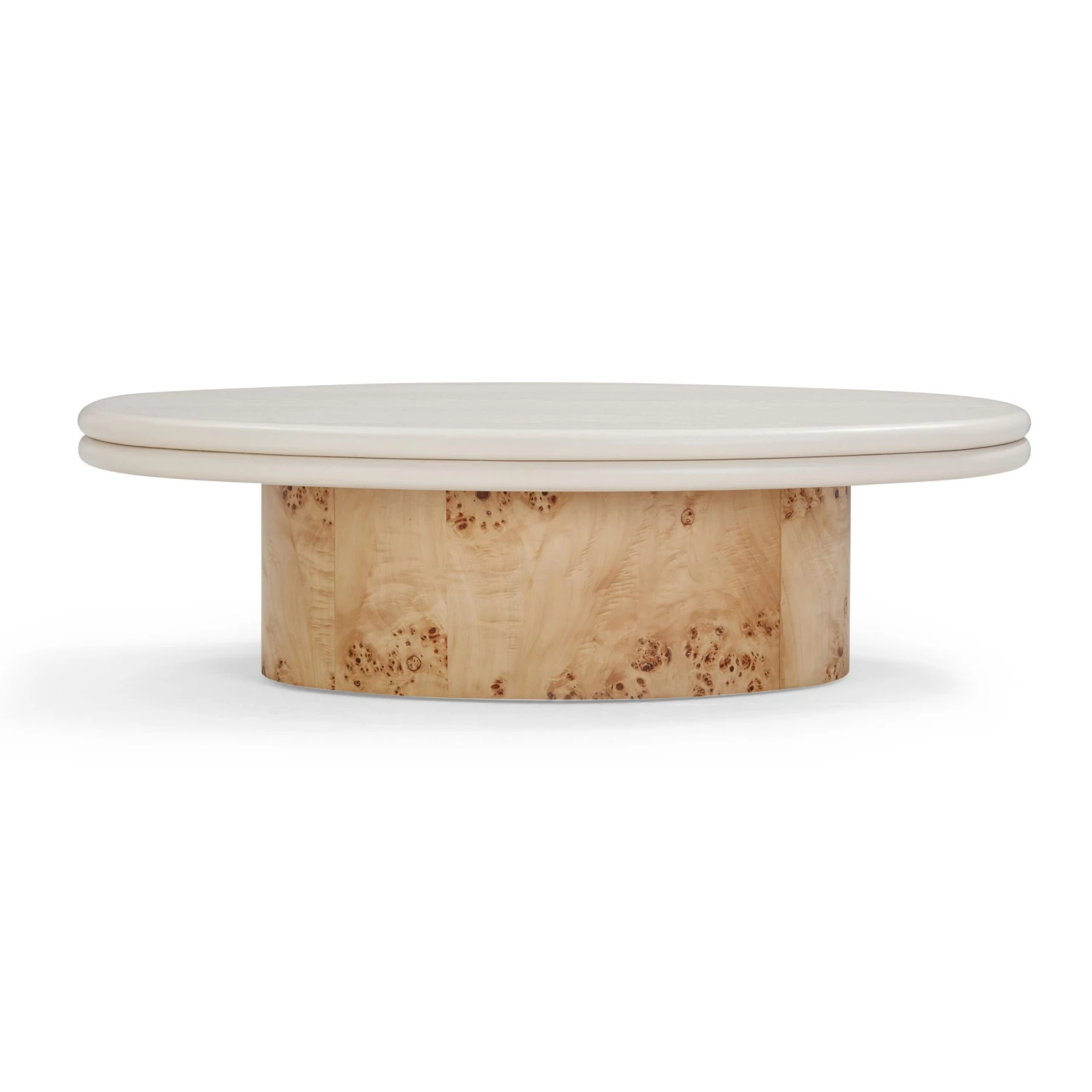 Tanner Natural Burl And Cream Ash Coffee Table 1 Tanner Natural Burl And Cream Ash Coffee Table