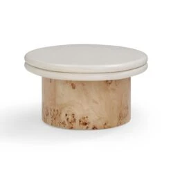Tanner Natural Burl And Cream Ash Coffee Table 9 Tanner Natural Burl And Cream Ash Coffee Table -TOV Furniture Store TOV OC54377.media .04