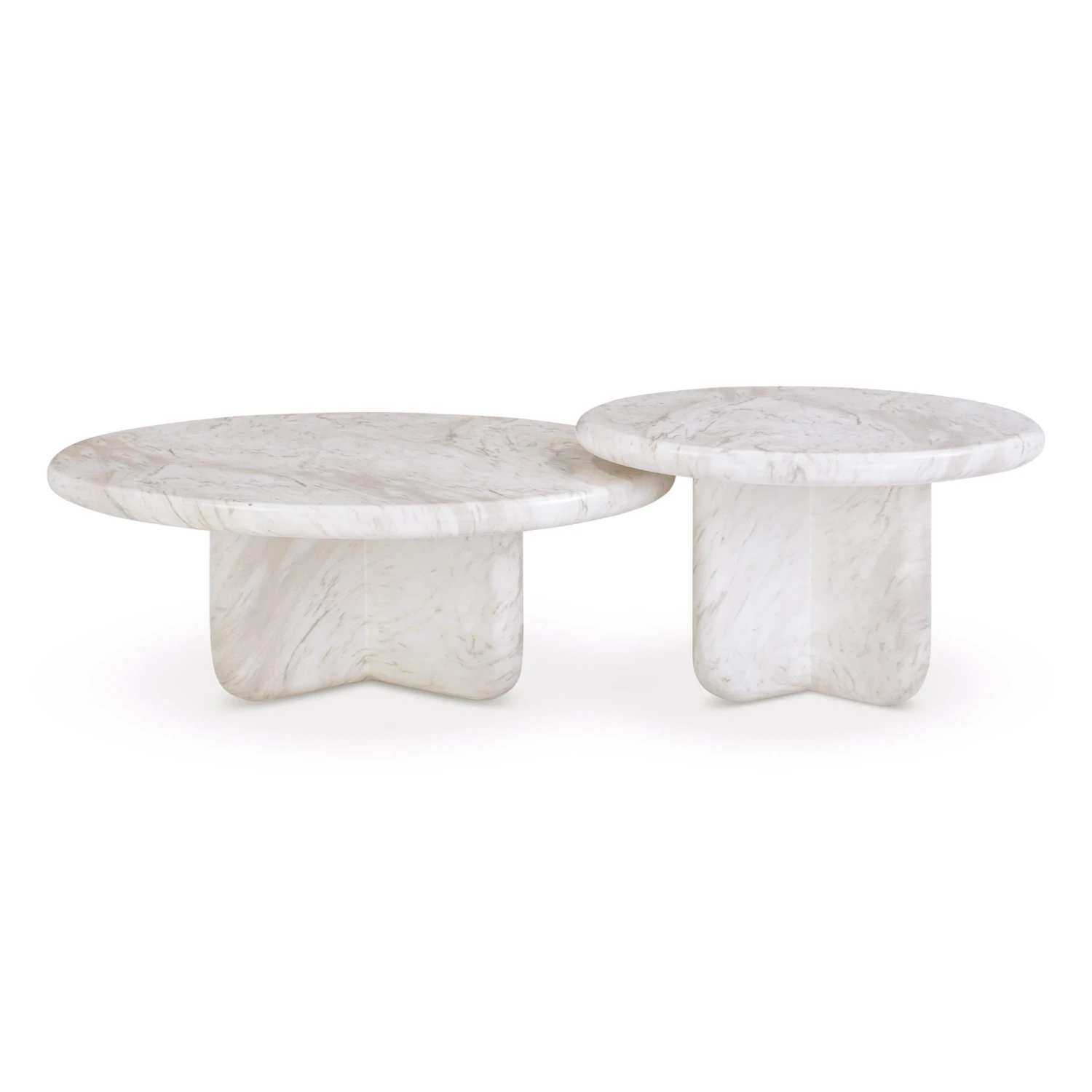 Juju Nesting Indoor/Outdoor Marble Coffee Tables 1 Juju Nesting Indoor/Outdoor Marble Coffee Tables