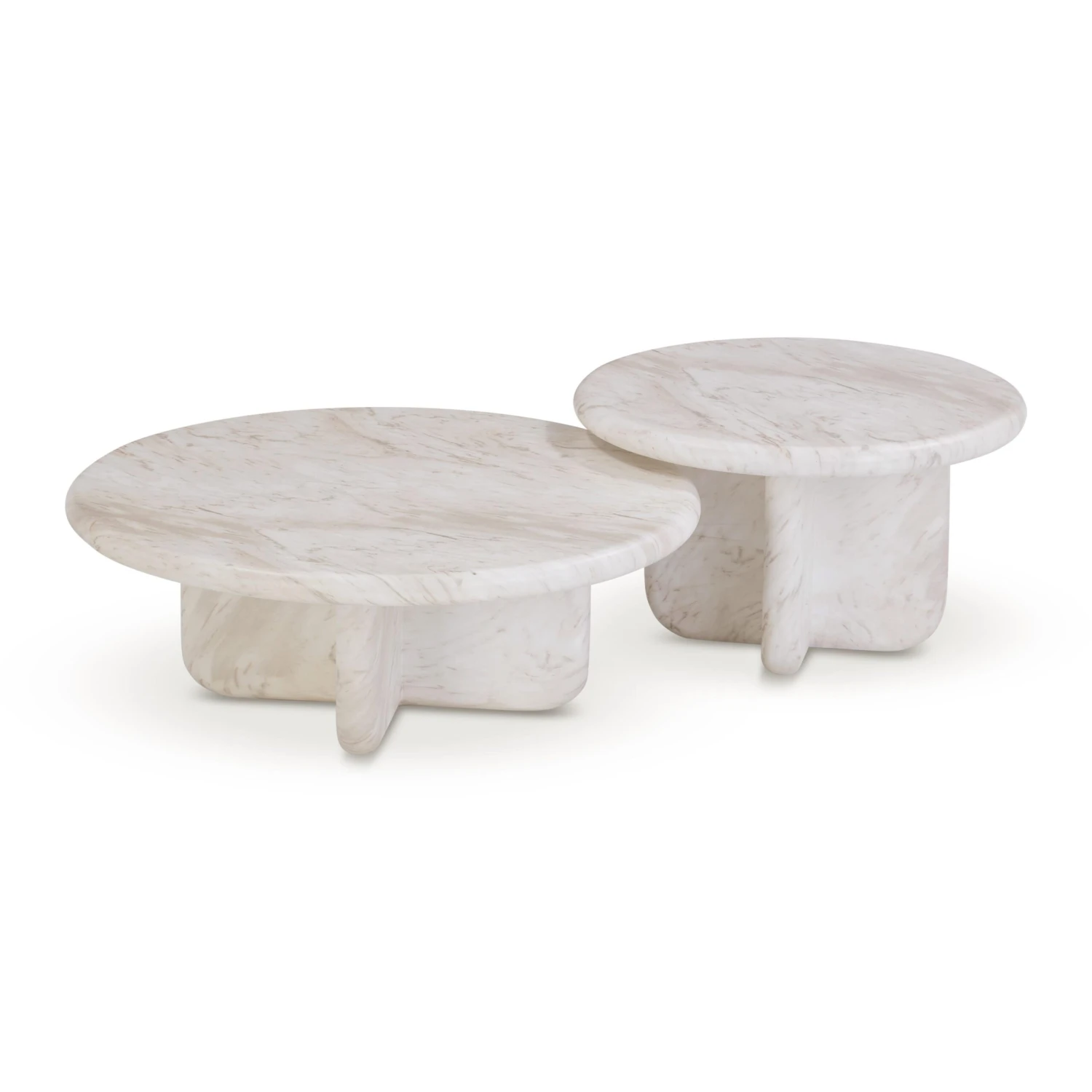 Juju Nesting Indoor/Outdoor Marble Coffee Tables 3 Juju Nesting Indoor/Outdoor Marble Coffee Tables - Image 3