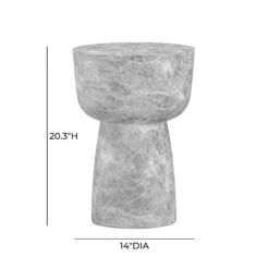 Charra Indoor/Outdoor Side Table 23 Charra Indoor/Outdoor Side Table -TOV Furniture Store TOV OC54403 D