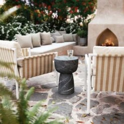 Charra Indoor/Outdoor Side Table 25 Charra Indoor/Outdoor Side Table -TOV Furniture Store TOV OC54404