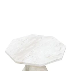 Esme Faux Marble Indoor / Outdoor Round Side Table -TOV Furniture Store TOV OC54415.media .06