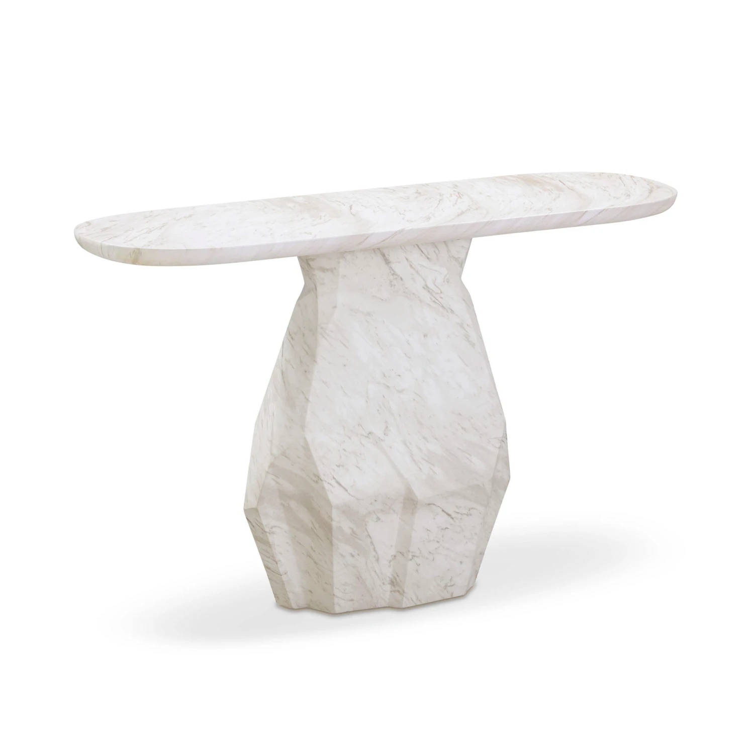 Esme Faux Marble Indoor / Outdoor Long Console Table 3 Esme Faux Marble Indoor / Outdoor Long Console Table - Image 3