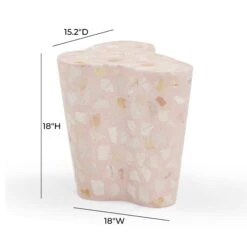 Slab Terrazzo Indoor/Outdoor Side Table 29 Slab Terrazzo Indoor/Outdoor Side Table -TOV Furniture Store TOV OC54434.media .10