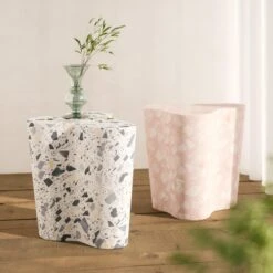 Slab Terrazzo Indoor/Outdoor Side Table 31 Slab Terrazzo Indoor/Outdoor Side Table -TOV Furniture Store TOV OC54435.media .02