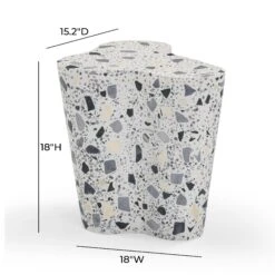 Slab Terrazzo Indoor/Outdoor Side Table 39 Slab Terrazzo Indoor/Outdoor Side Table -TOV Furniture Store TOV OC54435.media .10