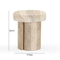 Sheila Textured Concrete Indoor / Outdoor Side Table -TOV Furniture Store TOV OC54466.media .07