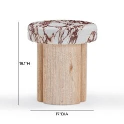 Sheila Textured Concrete Indoor / Outdoor Side Table -TOV Furniture Store TOV OC54467.media .07