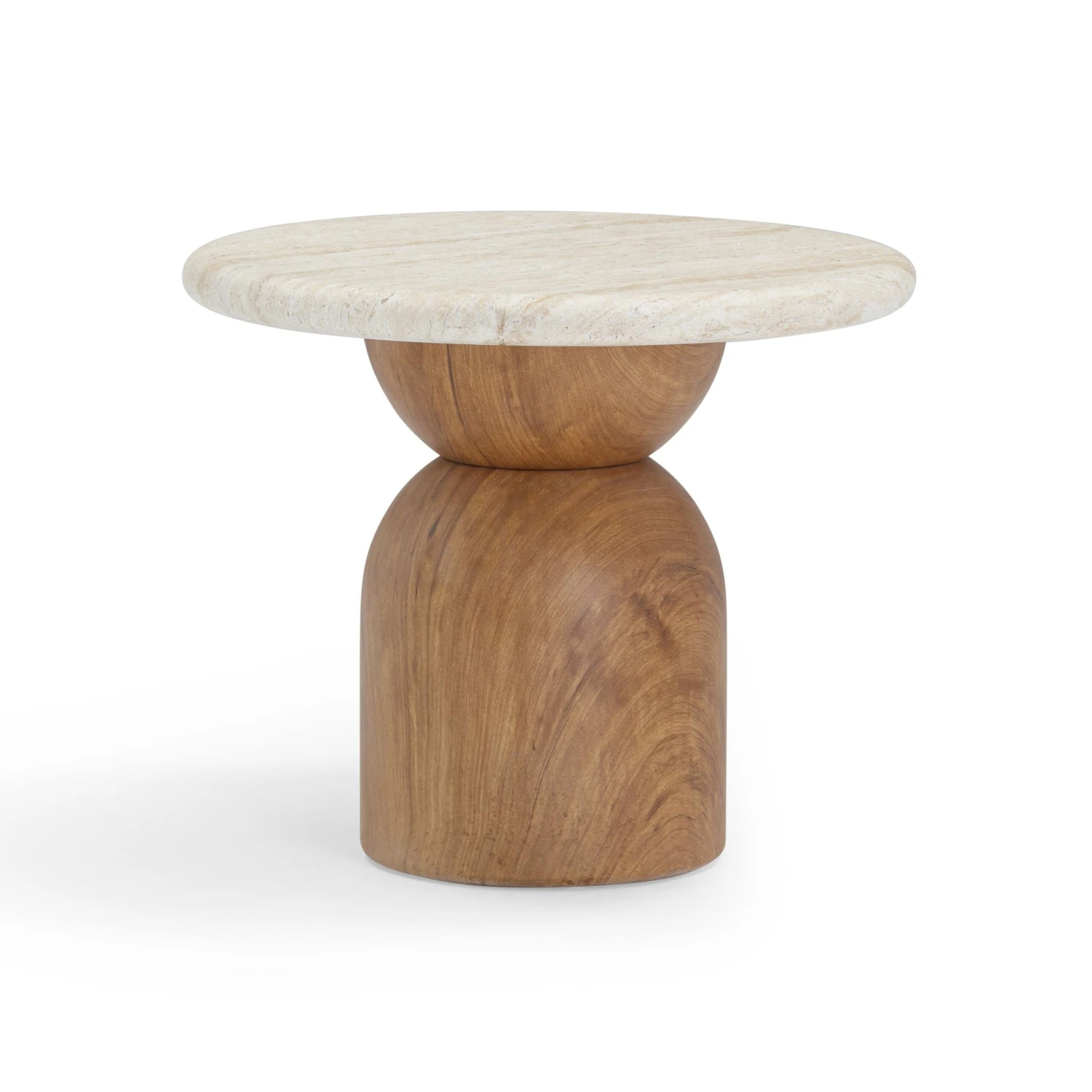 Cynthia Travertine Concrete Indoor / Outdoor Side Table 1 Cynthia Travertine Concrete Indoor / Outdoor Side Table