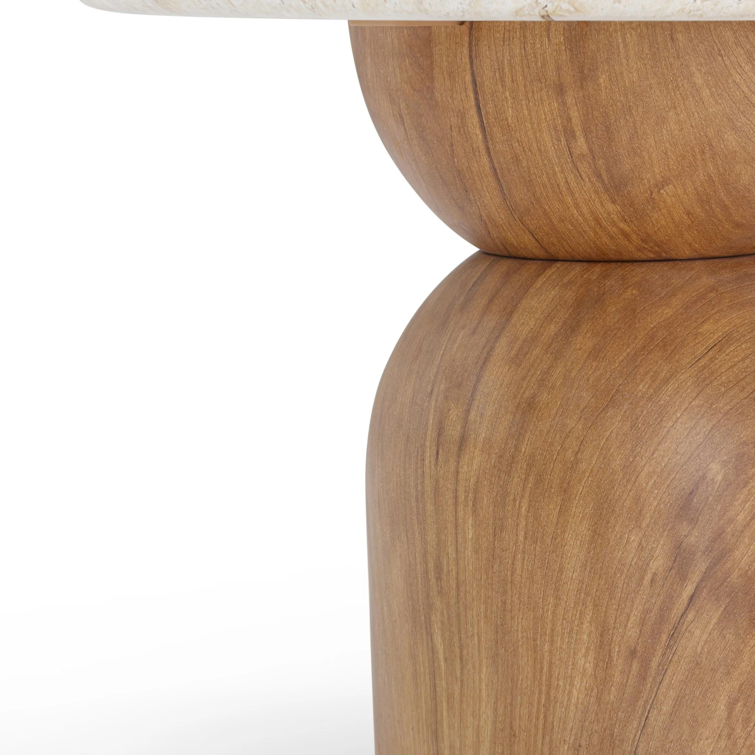 Cynthia Travertine Concrete Indoor / Outdoor Side Table 6 Cynthia Travertine Concrete Indoor / Outdoor Side Table - Image 6