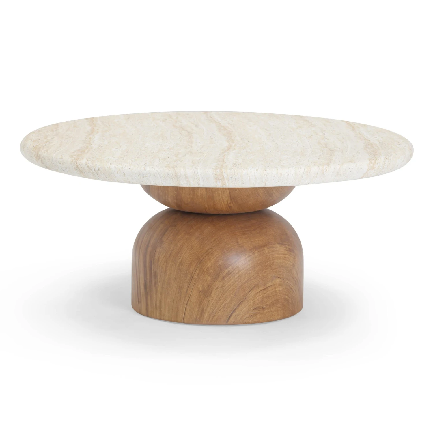 Cynthia Travertine Concrete Indoor / Outdoor Coffee Table 1 Cynthia Travertine Concrete Indoor / Outdoor Coffee Table