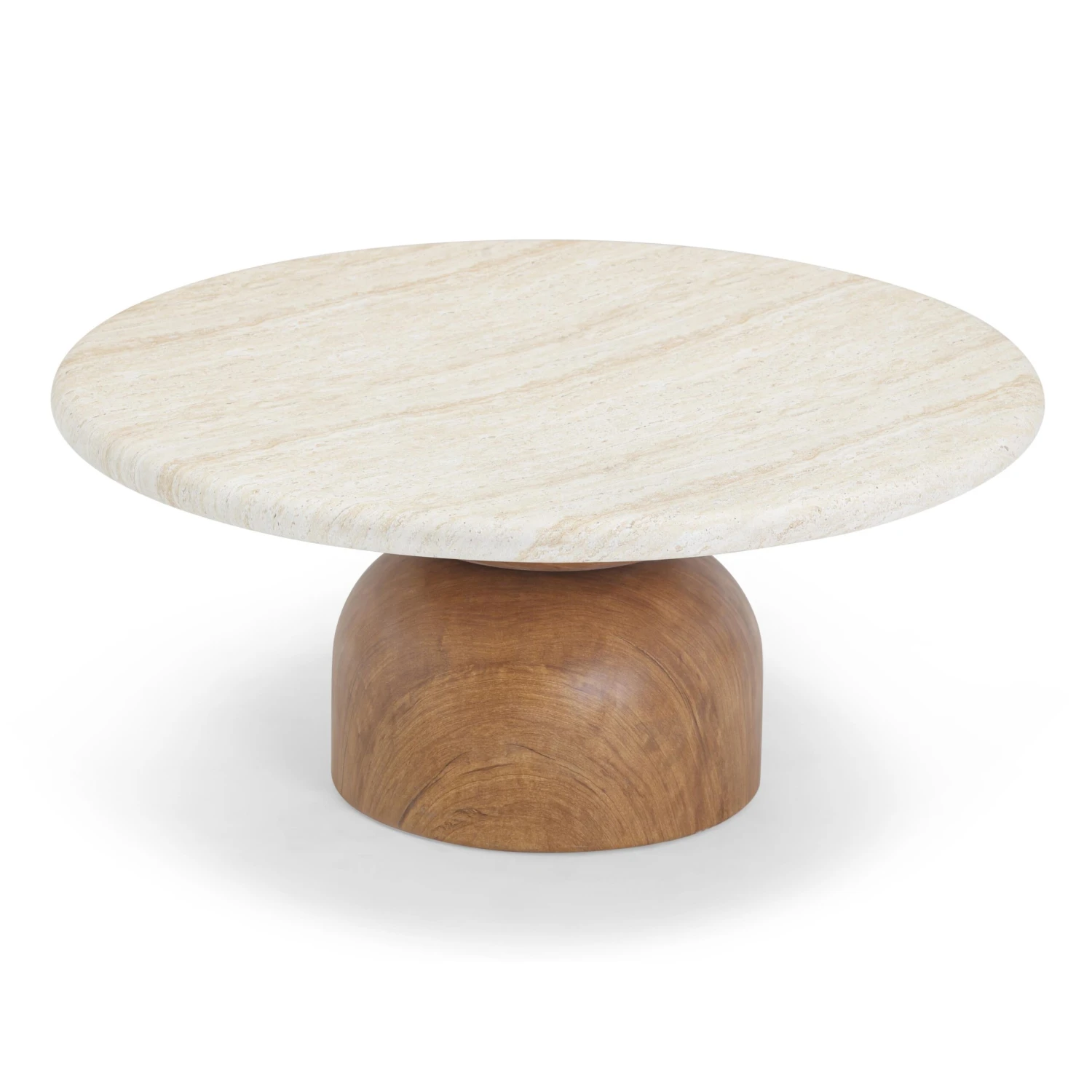 Cynthia Travertine Concrete Indoor / Outdoor Coffee Table 3 Cynthia Travertine Concrete Indoor / Outdoor Coffee Table - Image 3